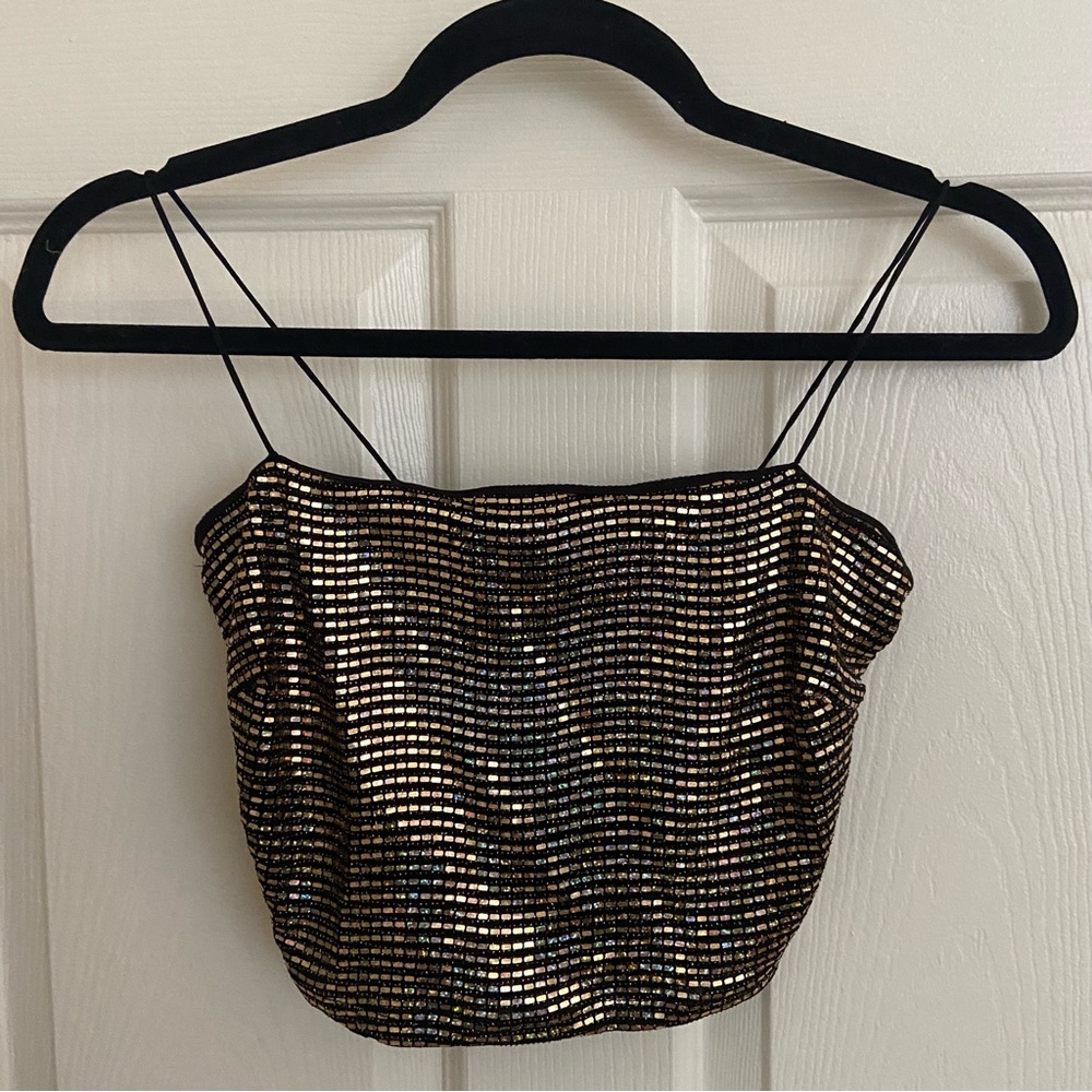 Sparkly Sequins Crop Top